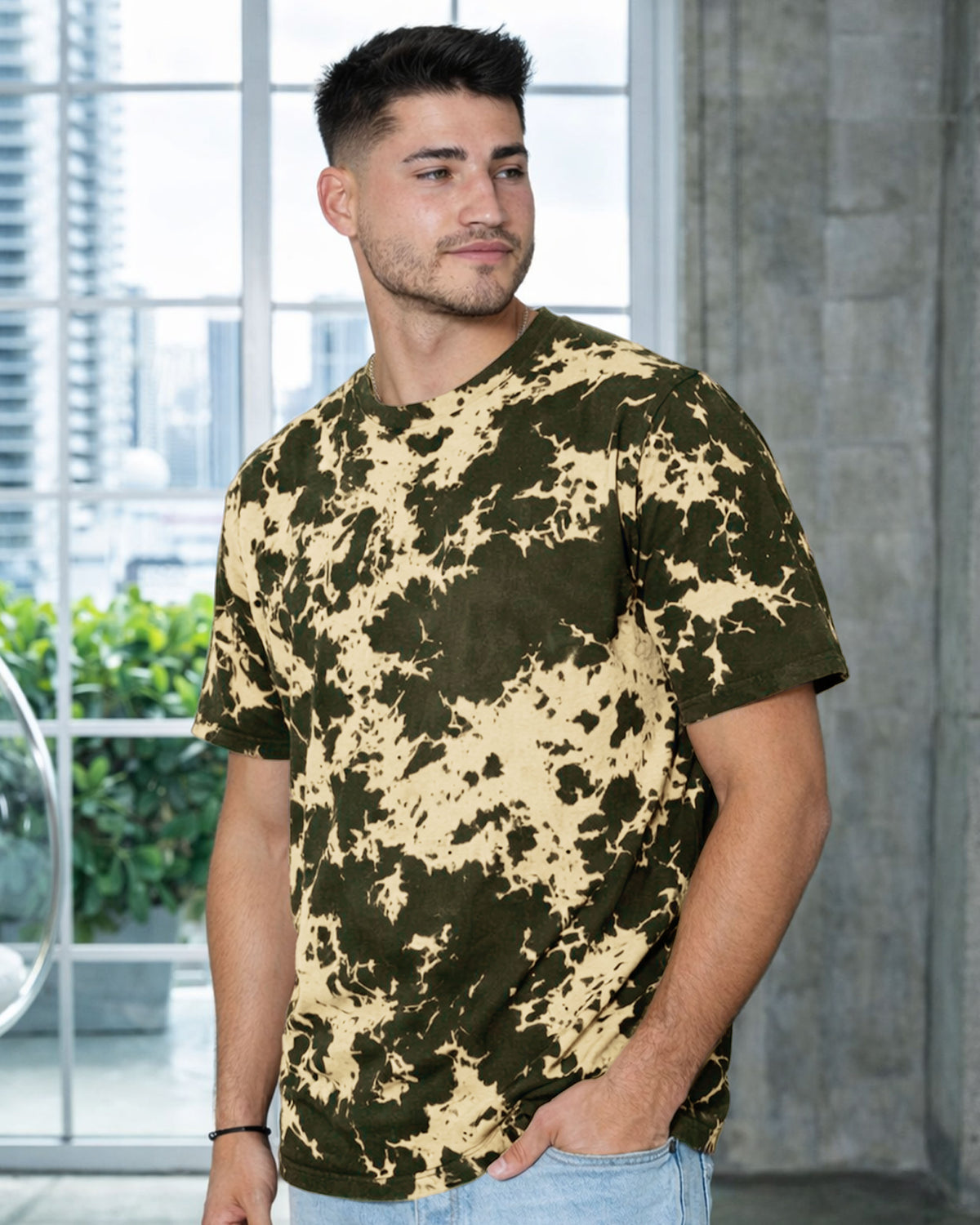 1385 Colortone® Bleach Out Dyed T-Shirt - Green
