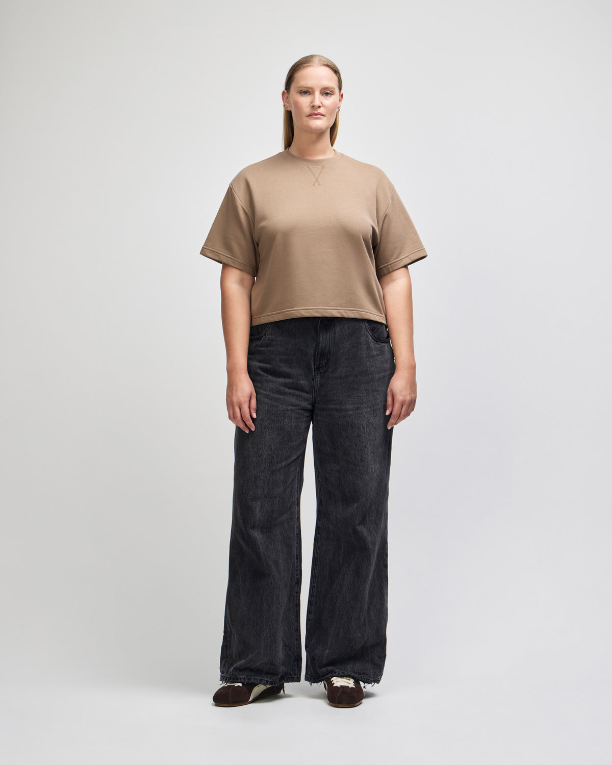 American Apparel French Terry Women's Mid-Length Boxy Top - Savana