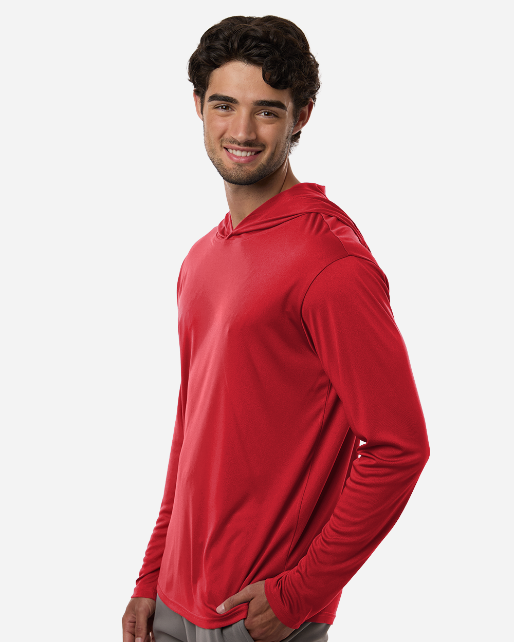 Men's Pro-Lock Performance Hooded T-Shirt - Red