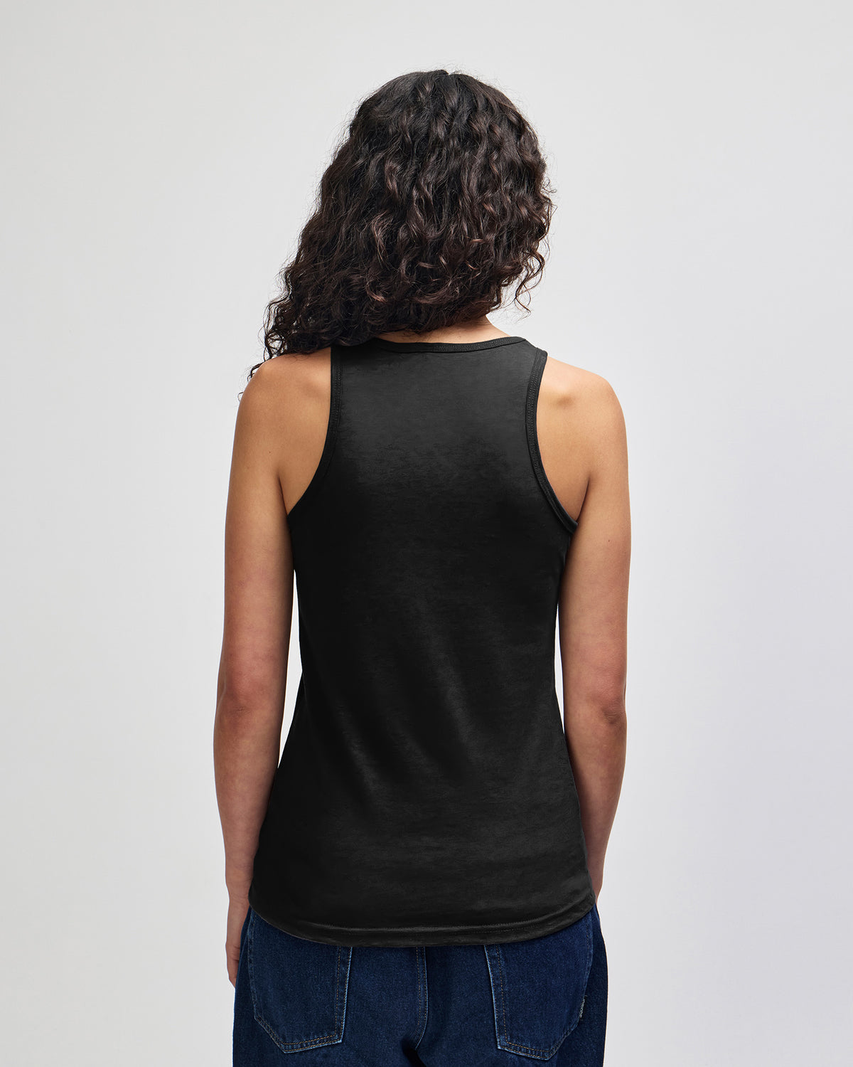 American Apparel CVC Womens Racerneck Tank - Black