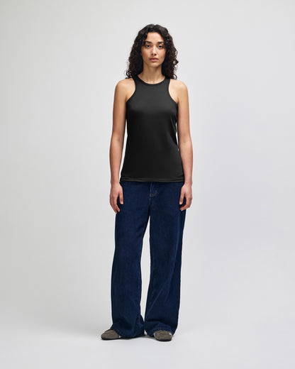 American Apparel CVC Womens Racerneck Tank - Black