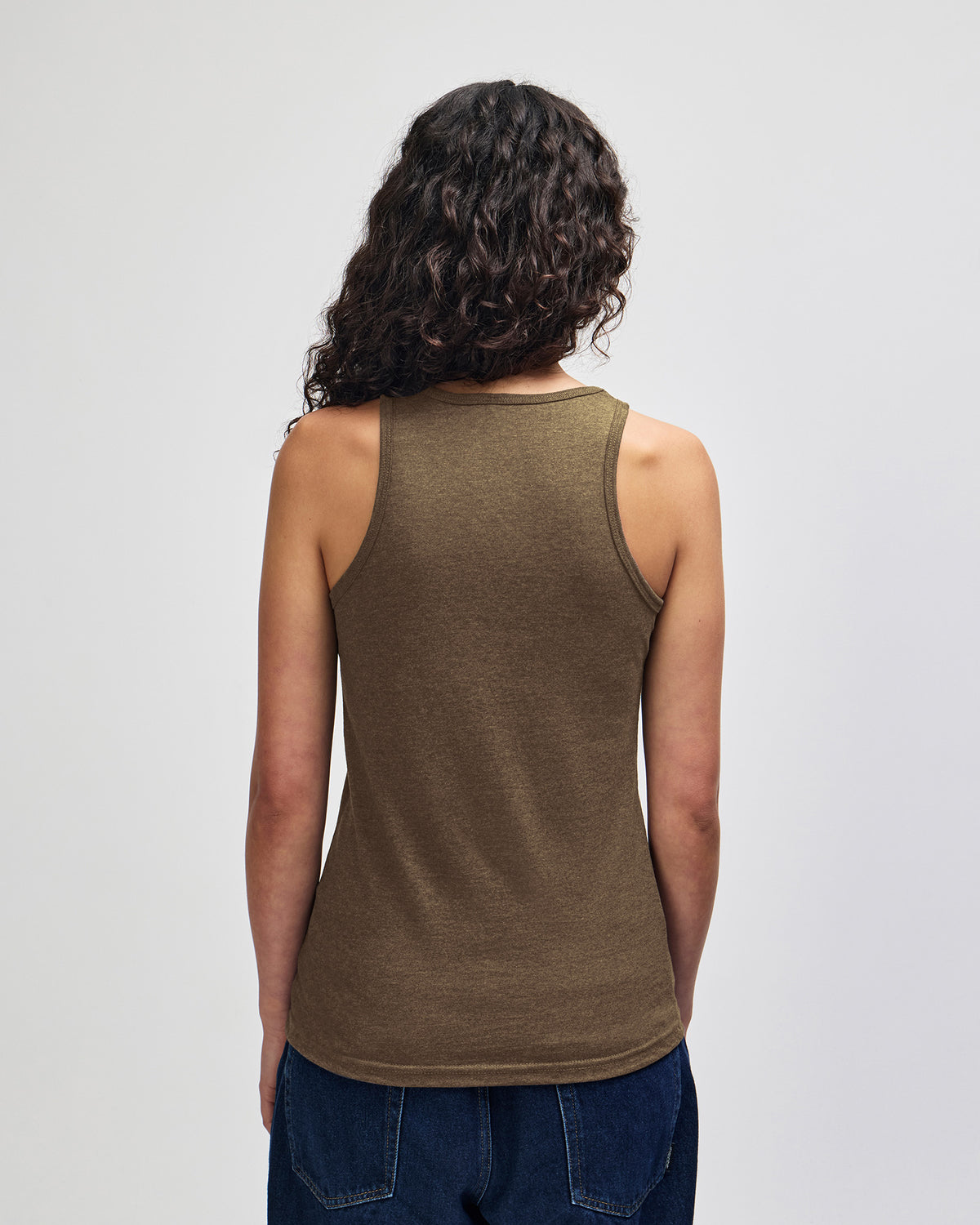 American Apparel CVC Womens Racerneck Tank - Heather Army