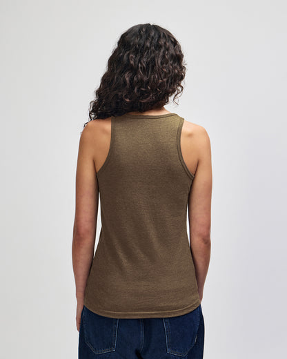 American Apparel CVC Womens Racerneck Tank - Heather Army