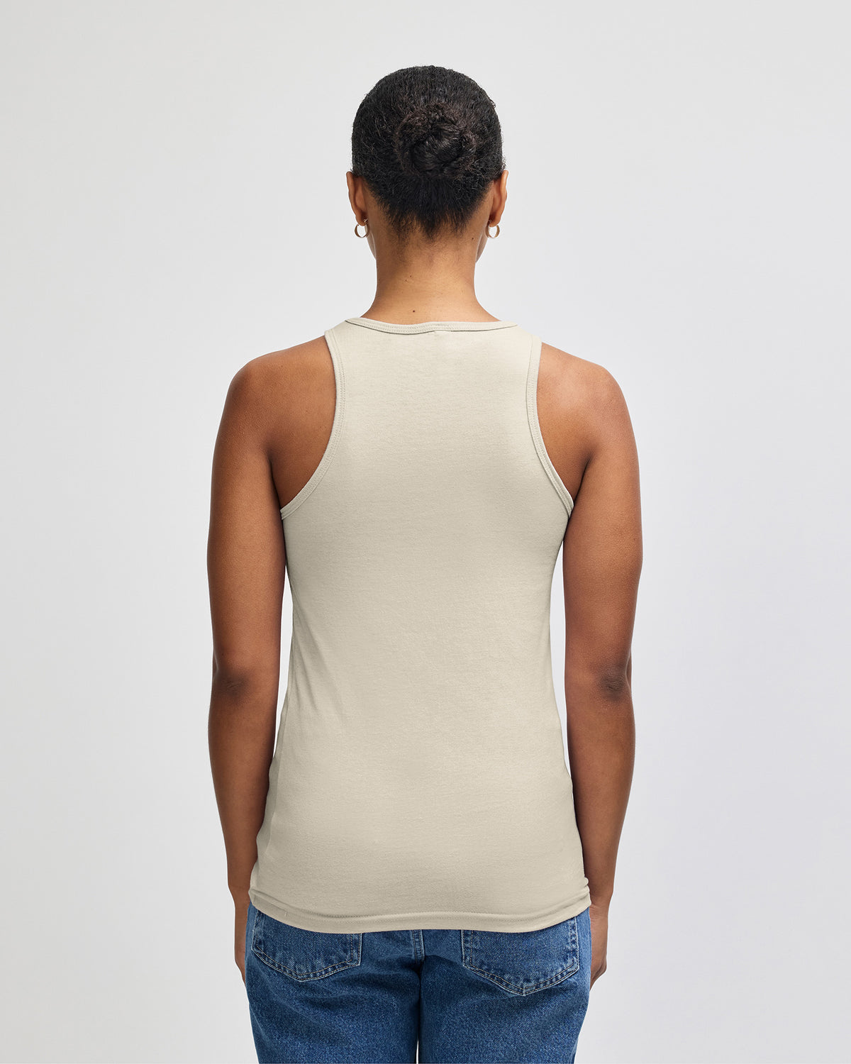 American Apparel CVC Womens Racerneck Tank - Heather Bone