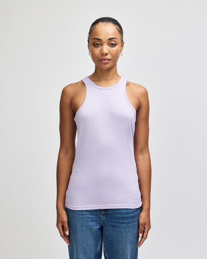 American Apparel CVC Womens Racerneck Tank - Heather Lilac