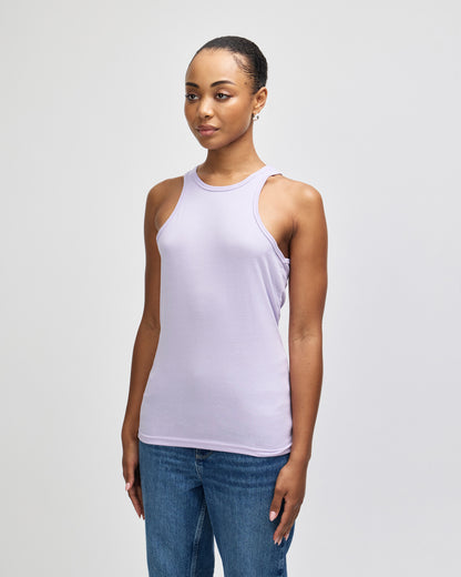 American Apparel CVC Womens Racerneck Tank - Heather Lilac