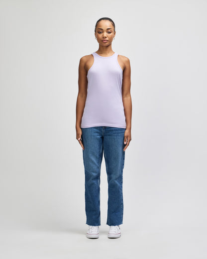 American Apparel CVC Womens Racerneck Tank - Heather Lilac