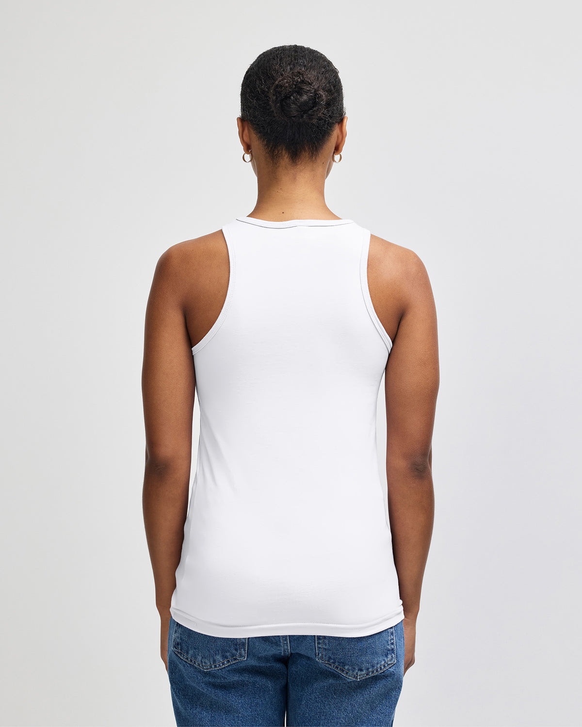 American Apparel CVC Womens Racerneck Tank - White