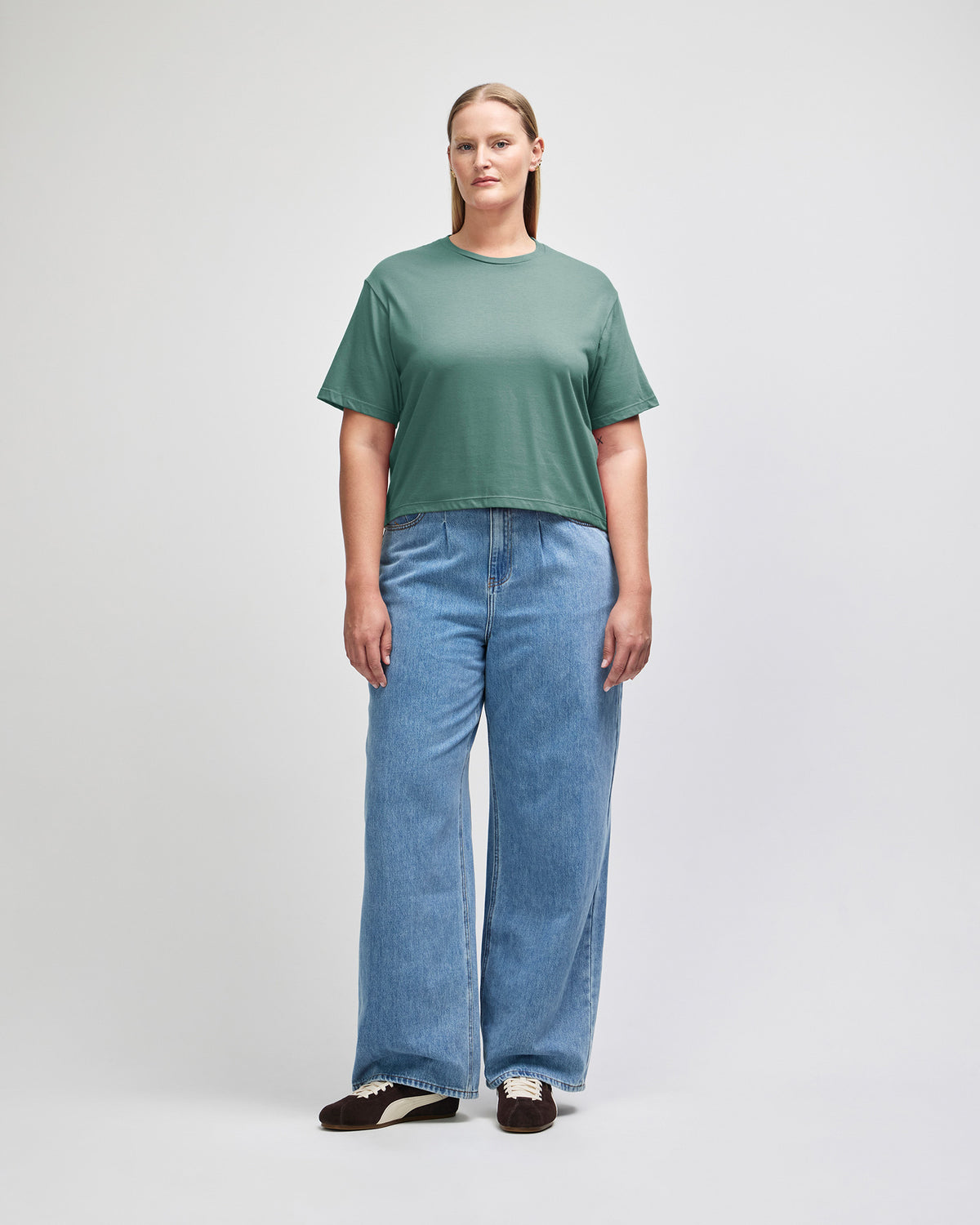 American Apparel Women's Fine Jersey Boxy T-Shirt - Arctic