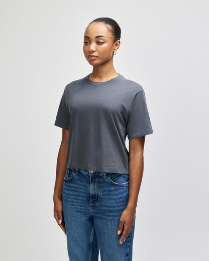American Apparel Women's Fine Jersey Boxy T-Shirt - Asphalt
