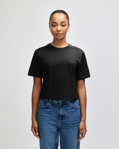 American Apparel Women's Fine Jersey Boxy T-Shirt - Black