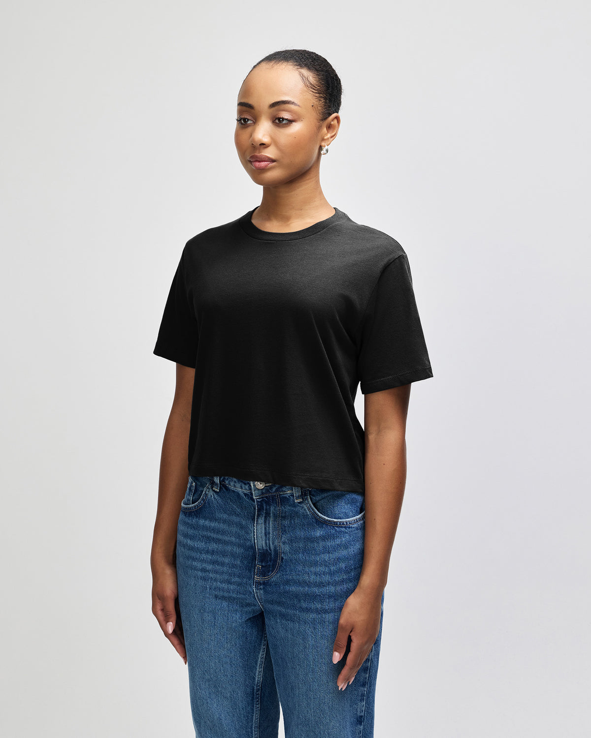 American Apparel Women's Fine Jersey Boxy T-Shirt - Black