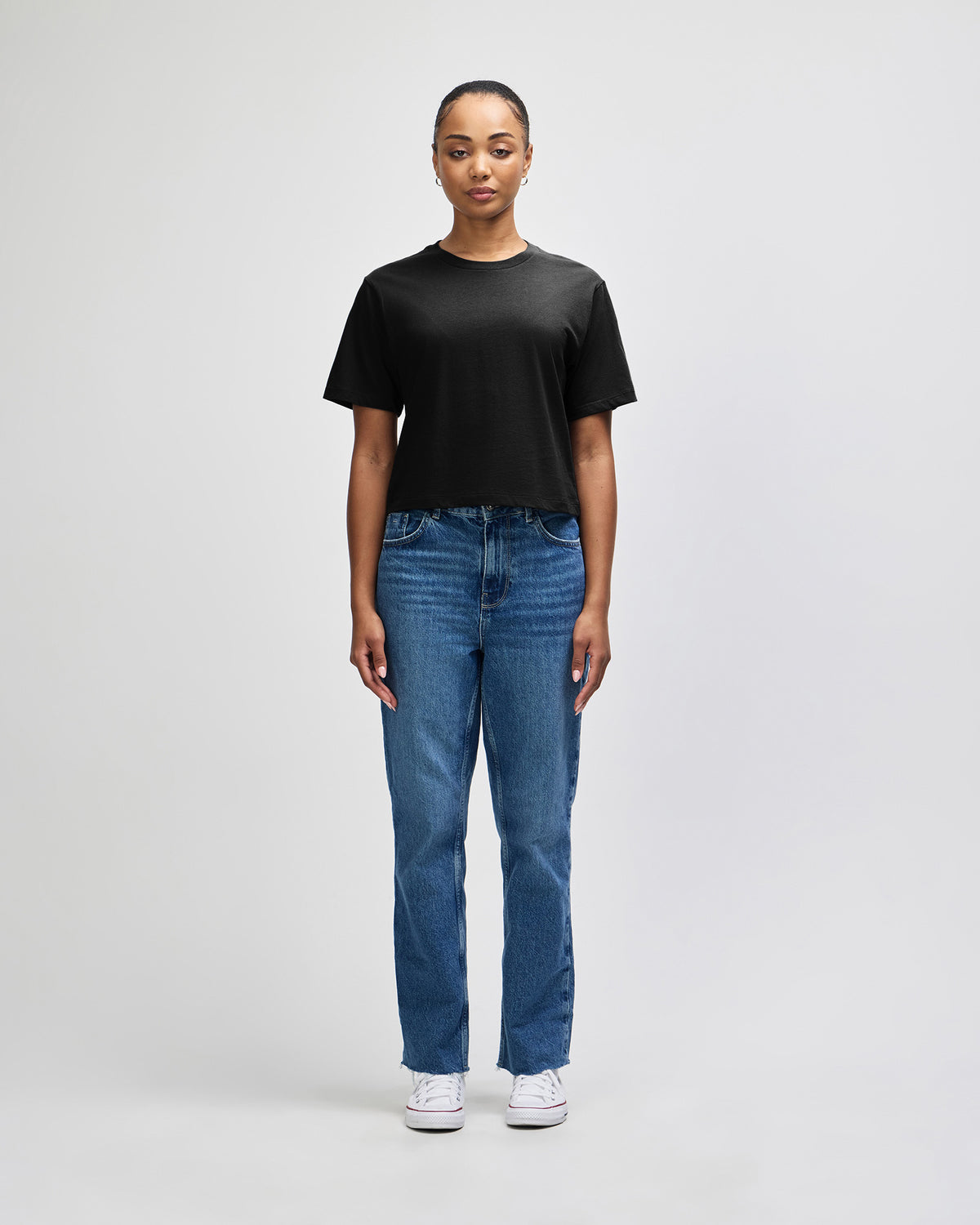 American Apparel Women's Fine Jersey Boxy T-Shirt - Black