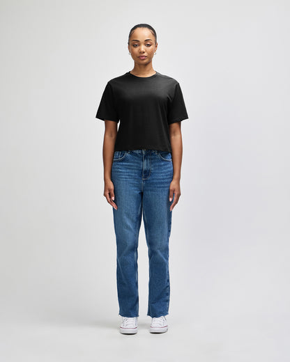 American Apparel Women's Fine Jersey Boxy T-Shirt - Black