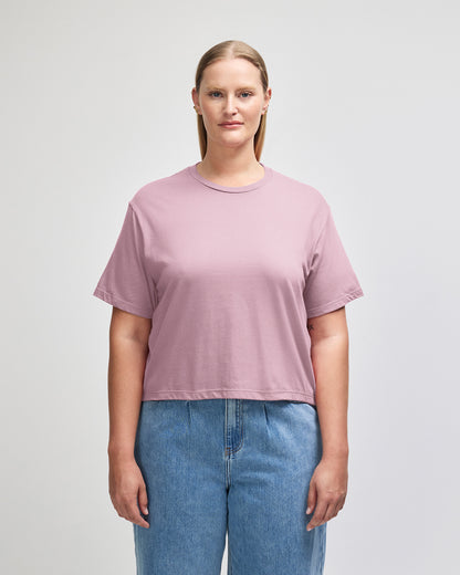 American Apparel Women's Fine Jersey Boxy T-Shirt - Blush
