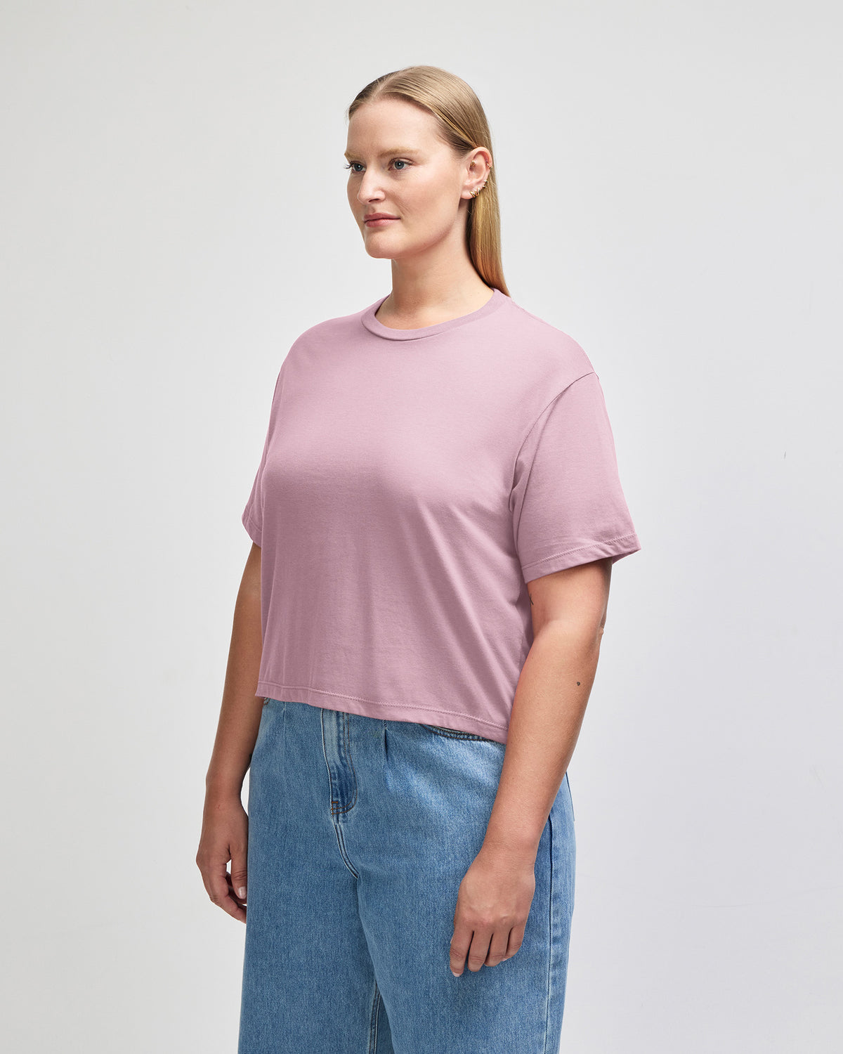 American Apparel Women's Fine Jersey Boxy T-Shirt - Blush