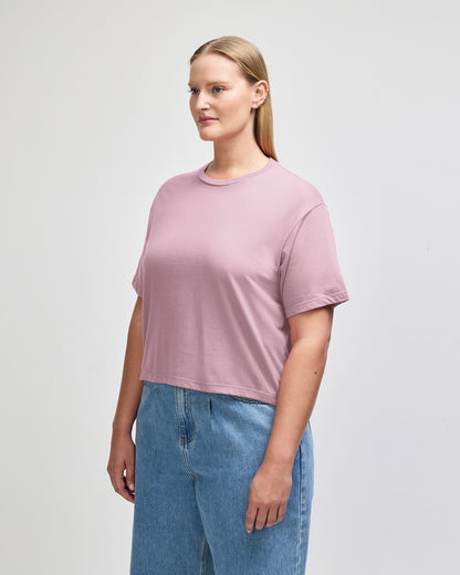 American Apparel Women's Fine Jersey Boxy T-Shirt - Blush