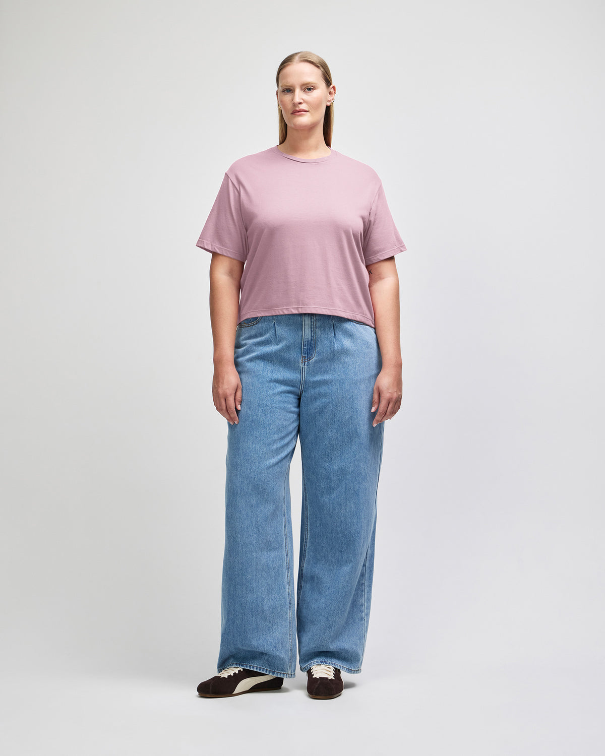 American Apparel Women's Fine Jersey Boxy T-Shirt - Blush