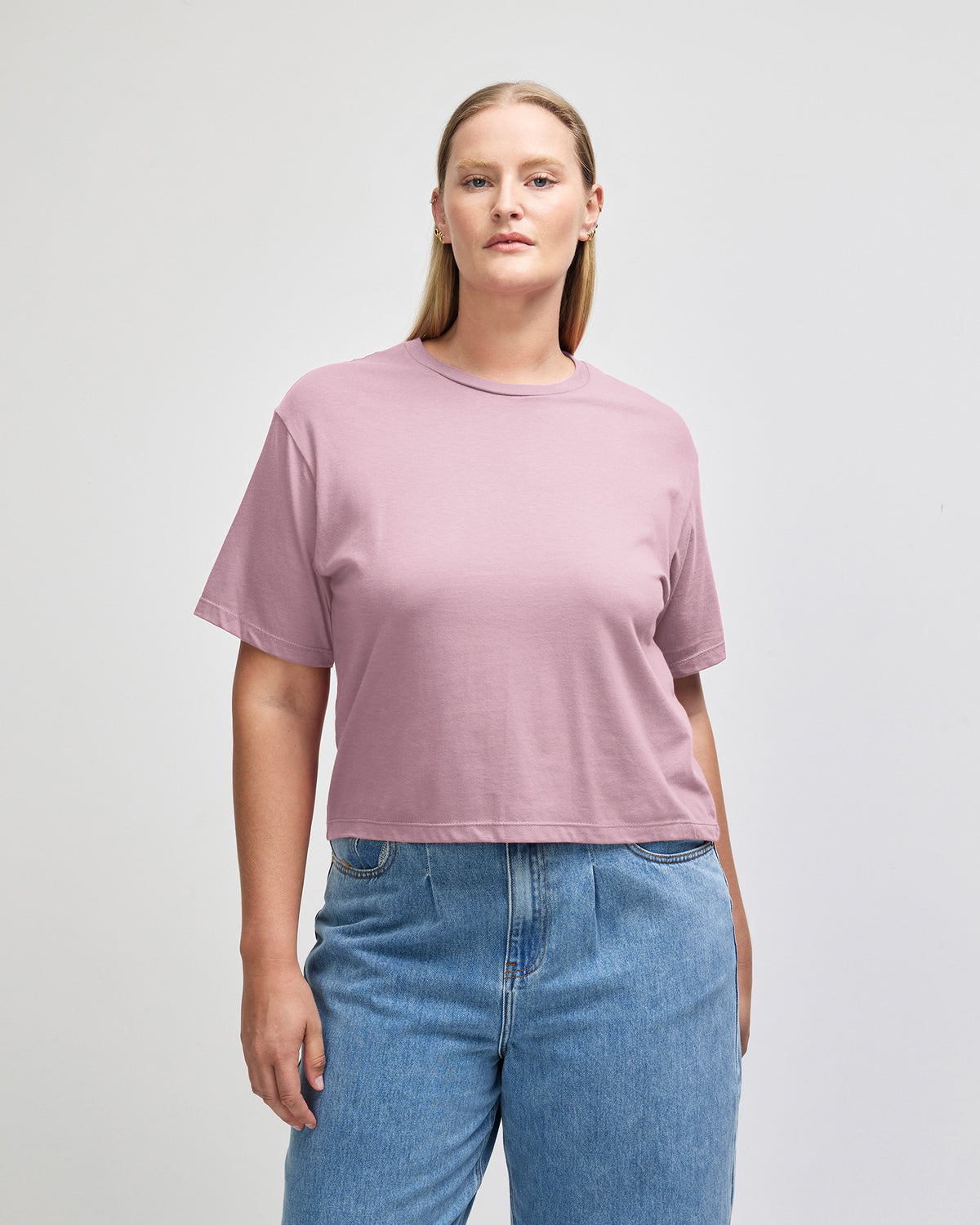 American Apparel Women's Fine Jersey Boxy T-Shirt - Blush
