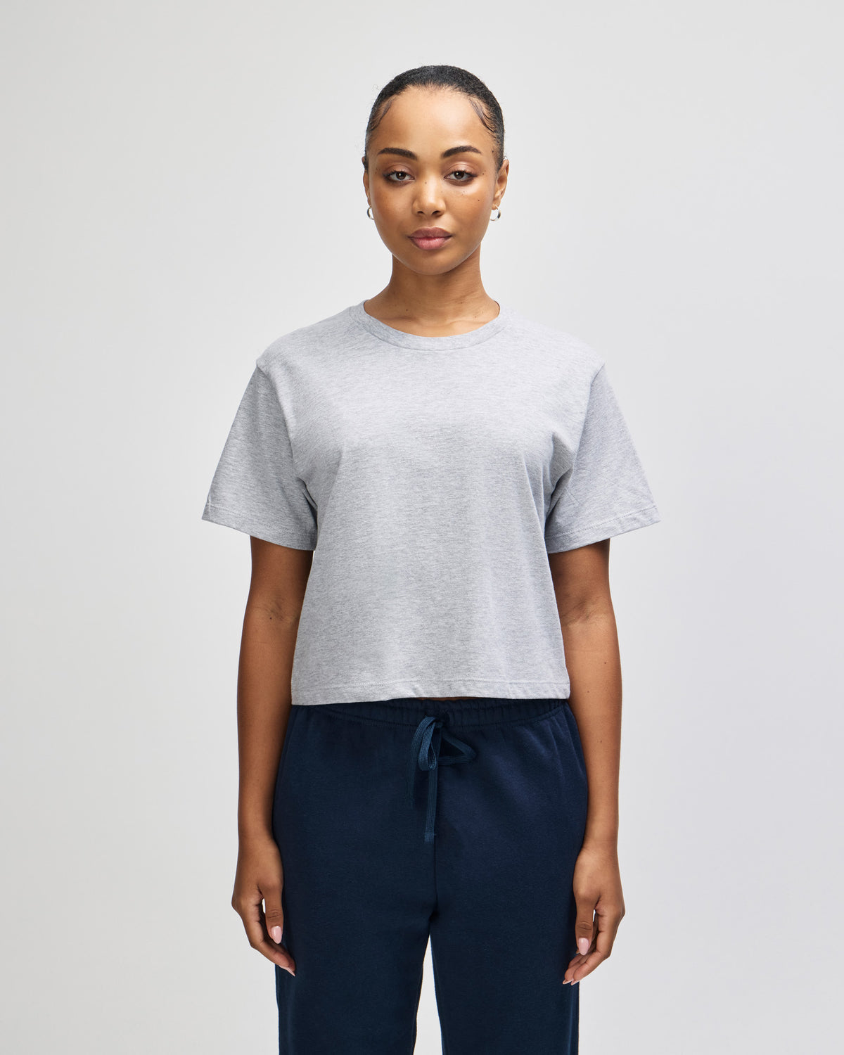 American Apparel Women's Fine Jersey Boxy T-Shirt - Heather Grey