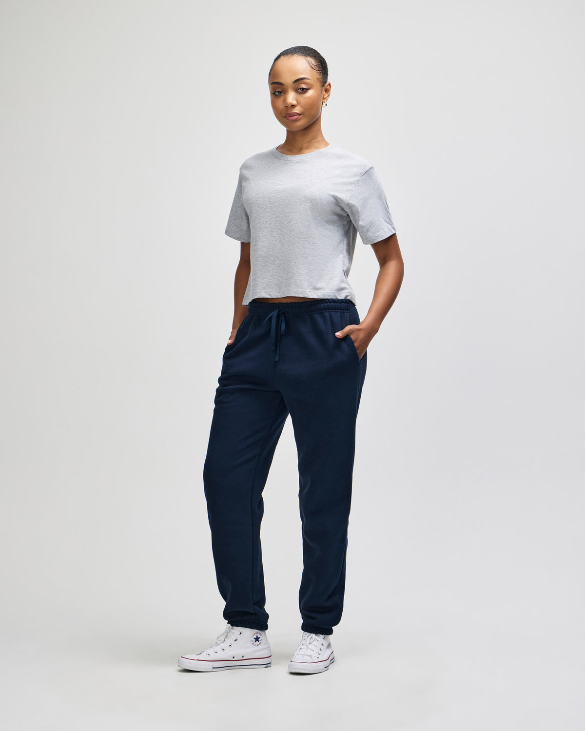 American Apparel Women's Fine Jersey Boxy T-Shirt - Heather Grey