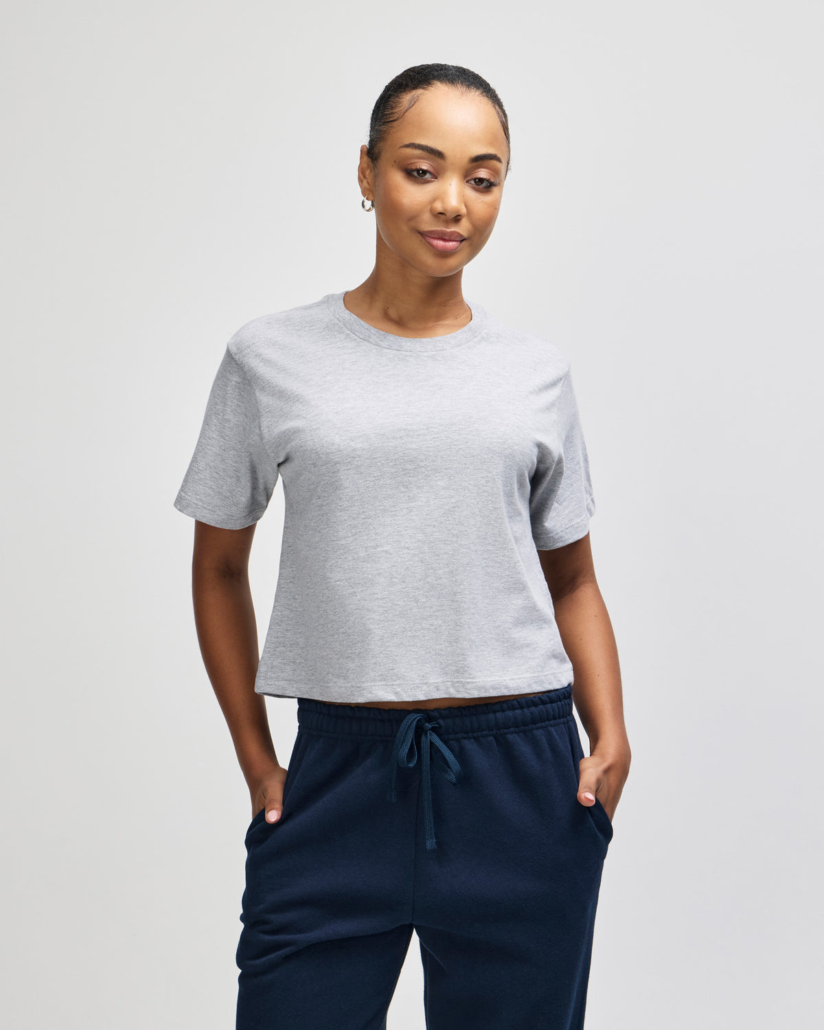 American Apparel Women's Fine Jersey Boxy T-Shirt - Heather Grey
