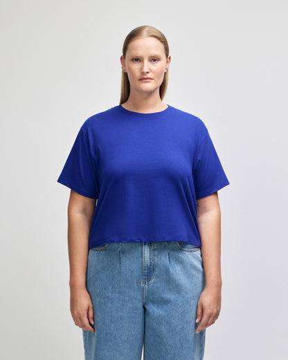 American Apparel Women's Fine Jersey Boxy T-Shirt - Lapis