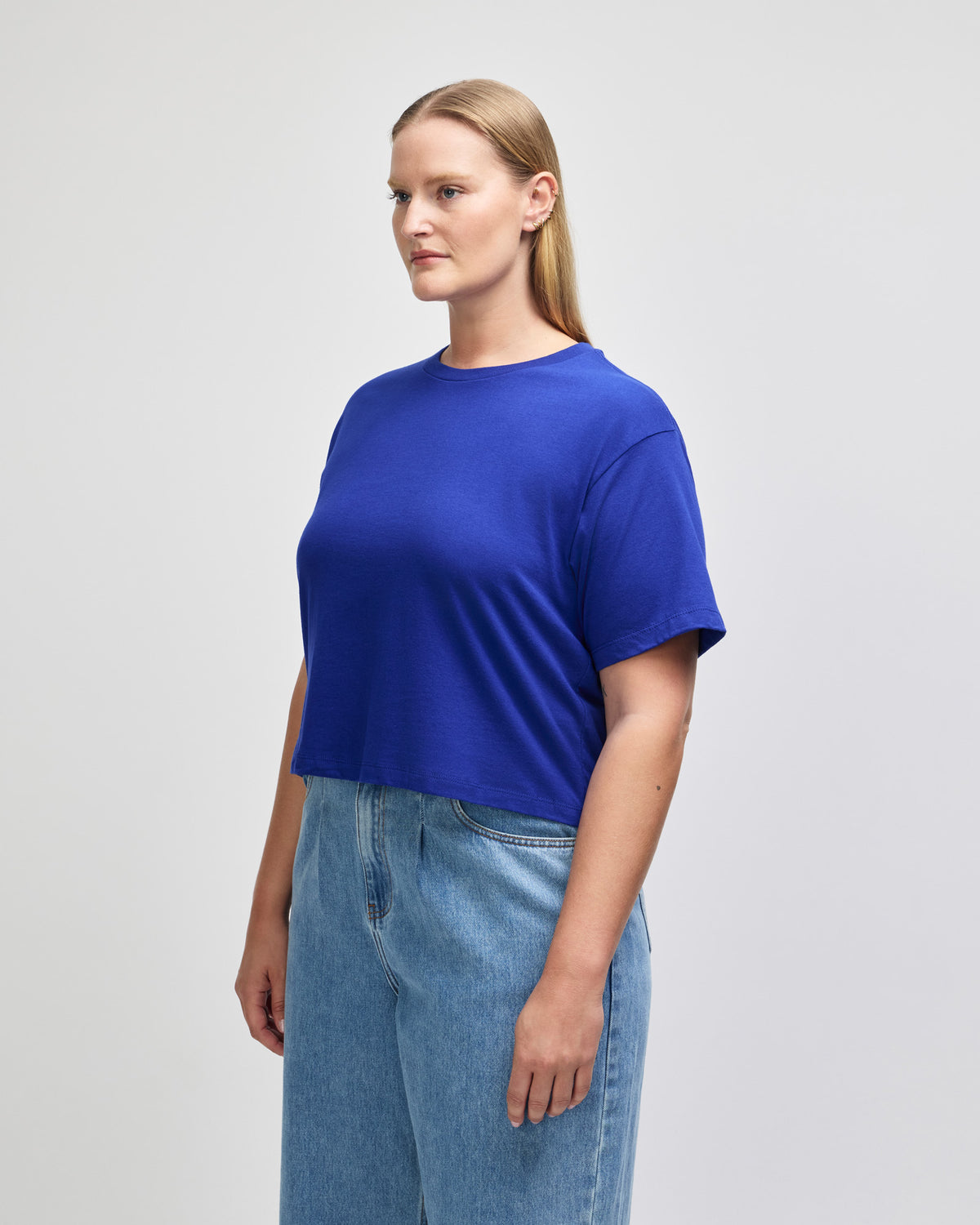 American Apparel Women's Fine Jersey Boxy T-Shirt - Lapis