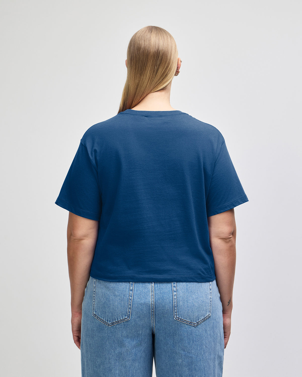 American Apparel Women's Fine Jersey Boxy T-Shirt - Sea Blue