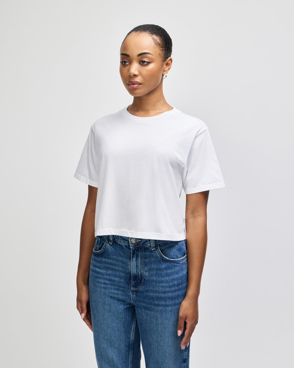 American Apparel Women's Fine Jersey Boxy T-Shirt - White