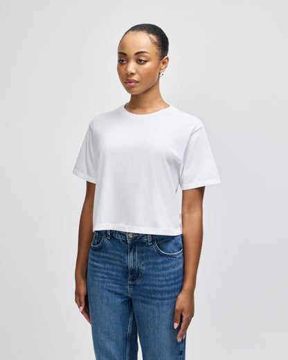 American Apparel Women's Fine Jersey Boxy T-Shirt - White