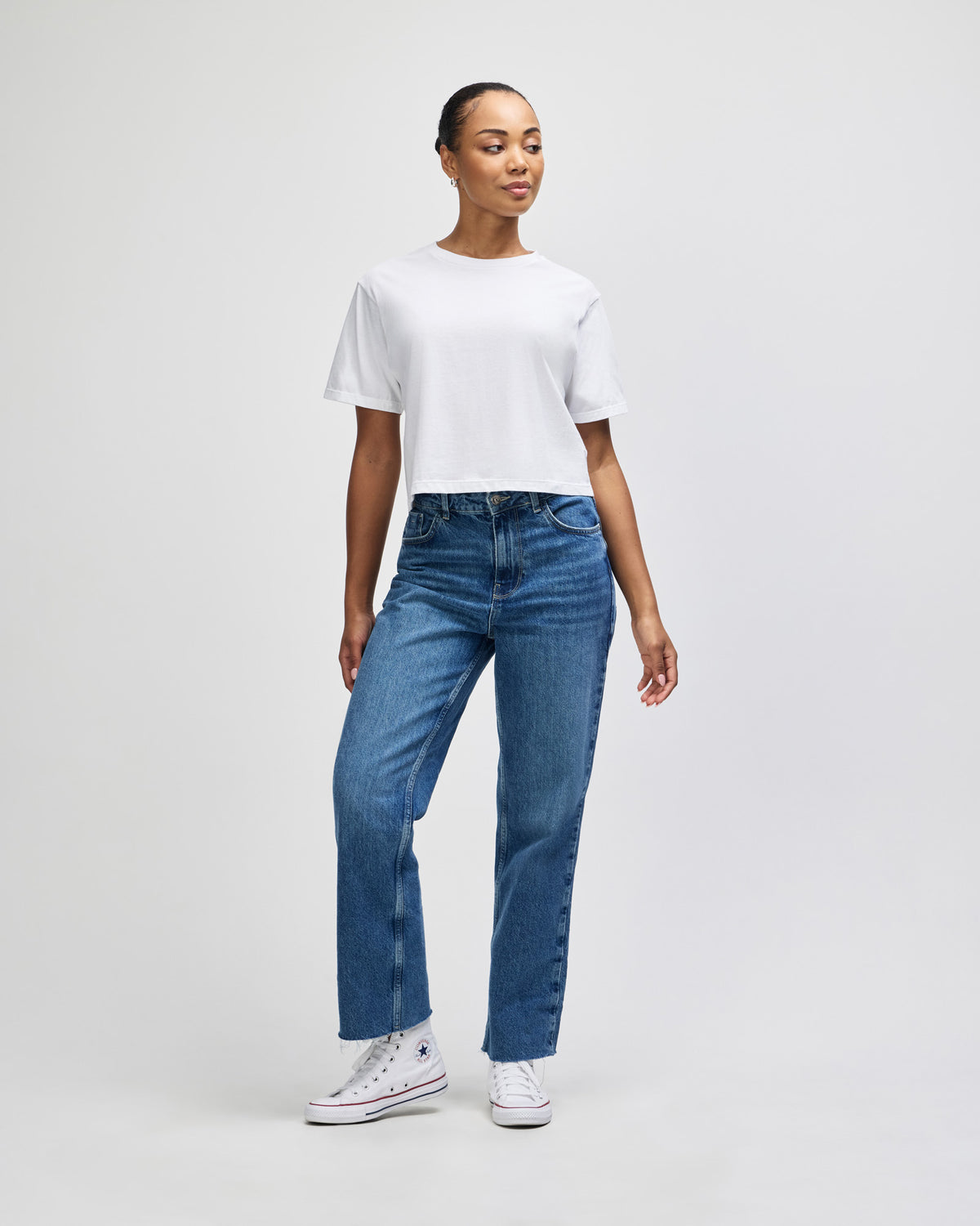 American Apparel Women's Fine Jersey Boxy T-Shirt - White