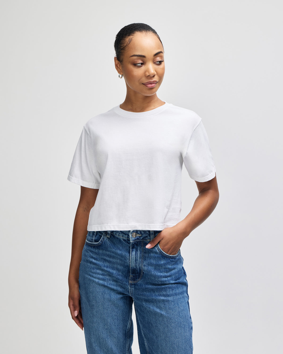 American Apparel Women's Fine Jersey Boxy T-Shirt - White