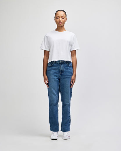American Apparel Women's Fine Jersey Boxy T-Shirt - White