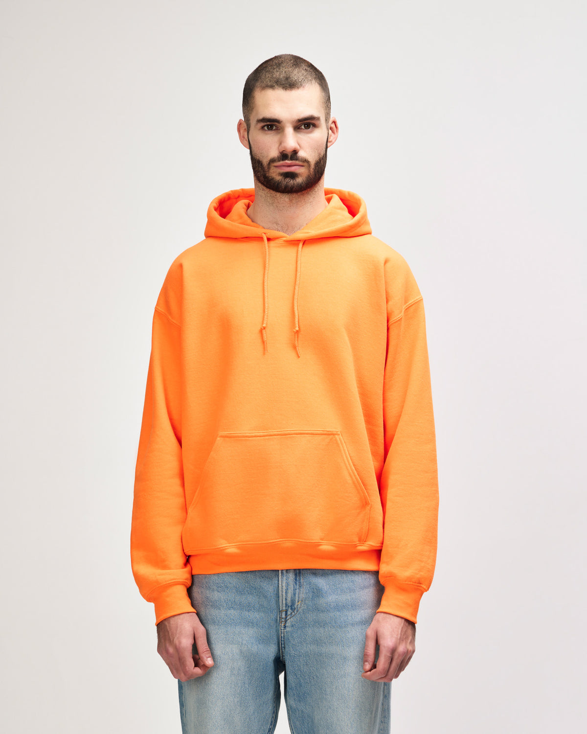Gildan DryBlend Adult Hooded Sweatshirt - Safety Orange