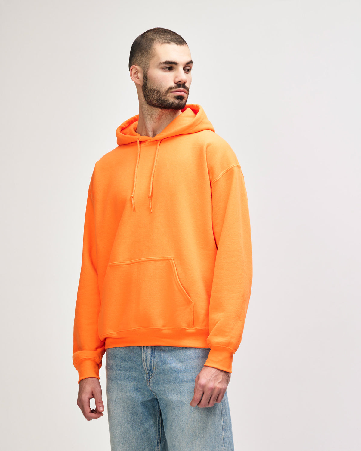 Gildan DryBlend Adult Hooded Sweatshirt - Safety Orange
