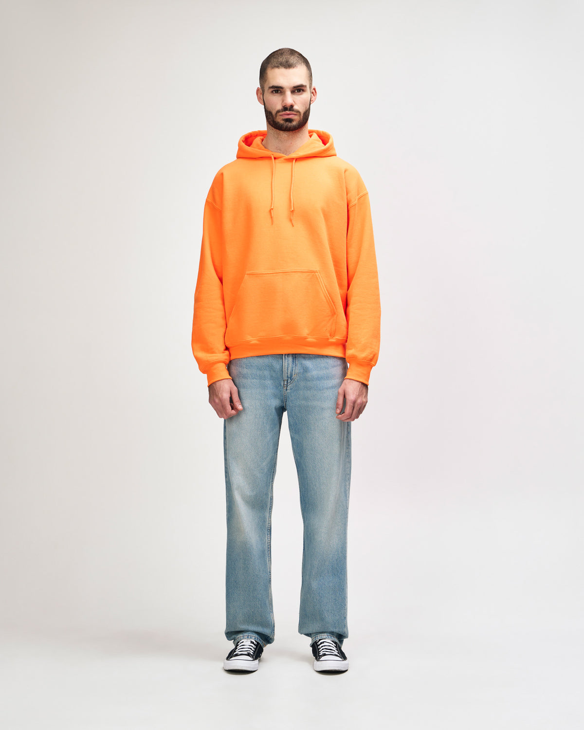 Gildan DryBlend Adult Hooded Sweatshirt - Safety Orange