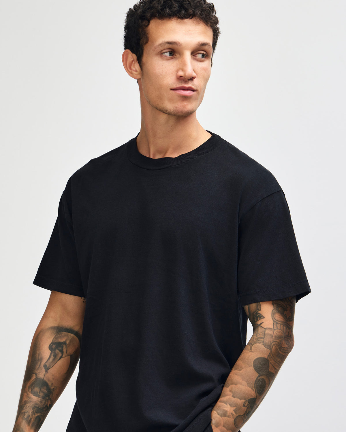 American Apparel Unisex Garment Dyed Heavyweight Cotton T-Shirt - Black