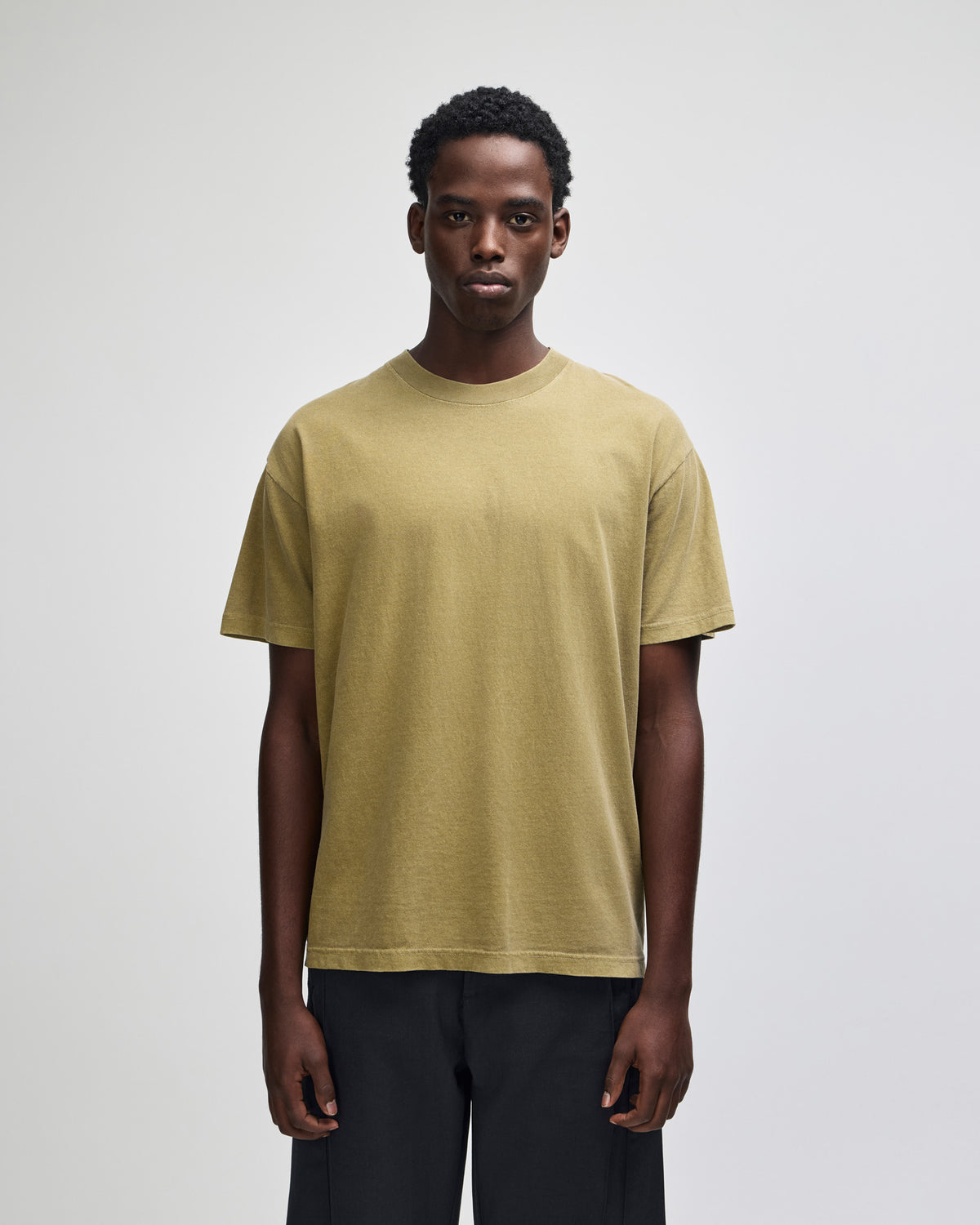 American Apparel Unisex Garment Dyed Heavyweight Cotton T-Shirt - Faded Army