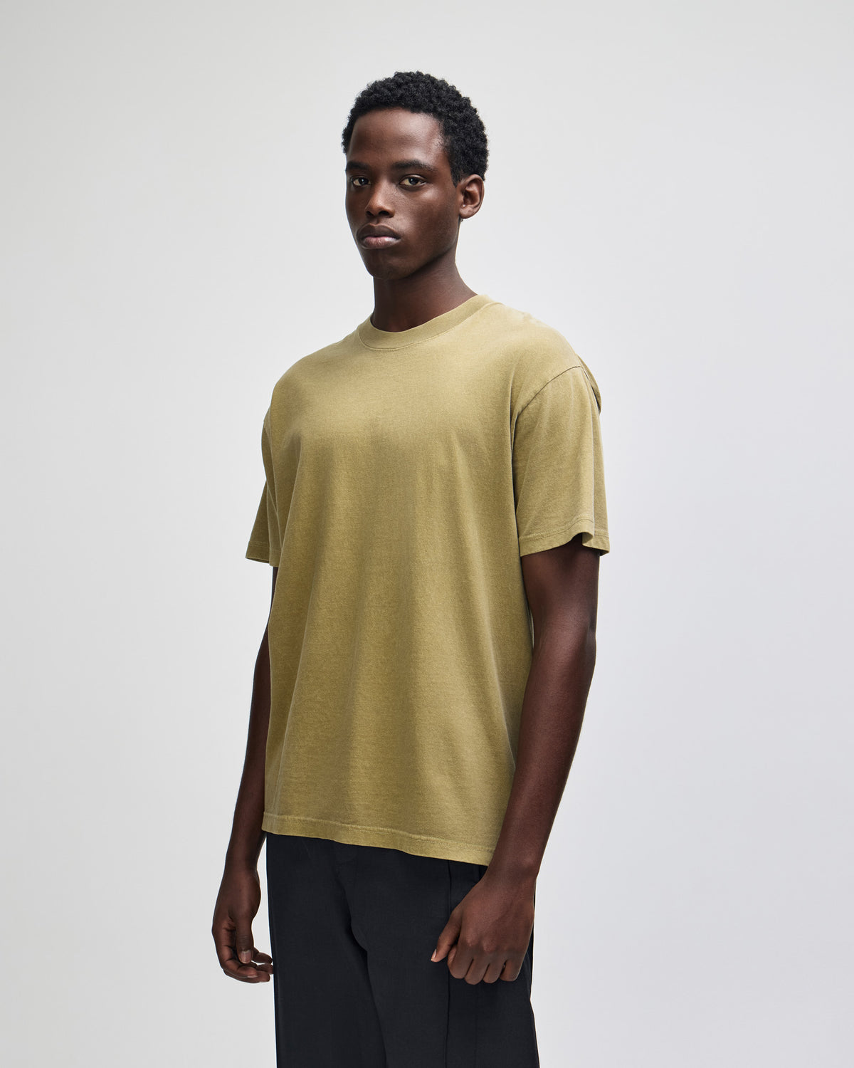 American Apparel Unisex Garment Dyed Heavyweight Cotton T-Shirt - Faded Army