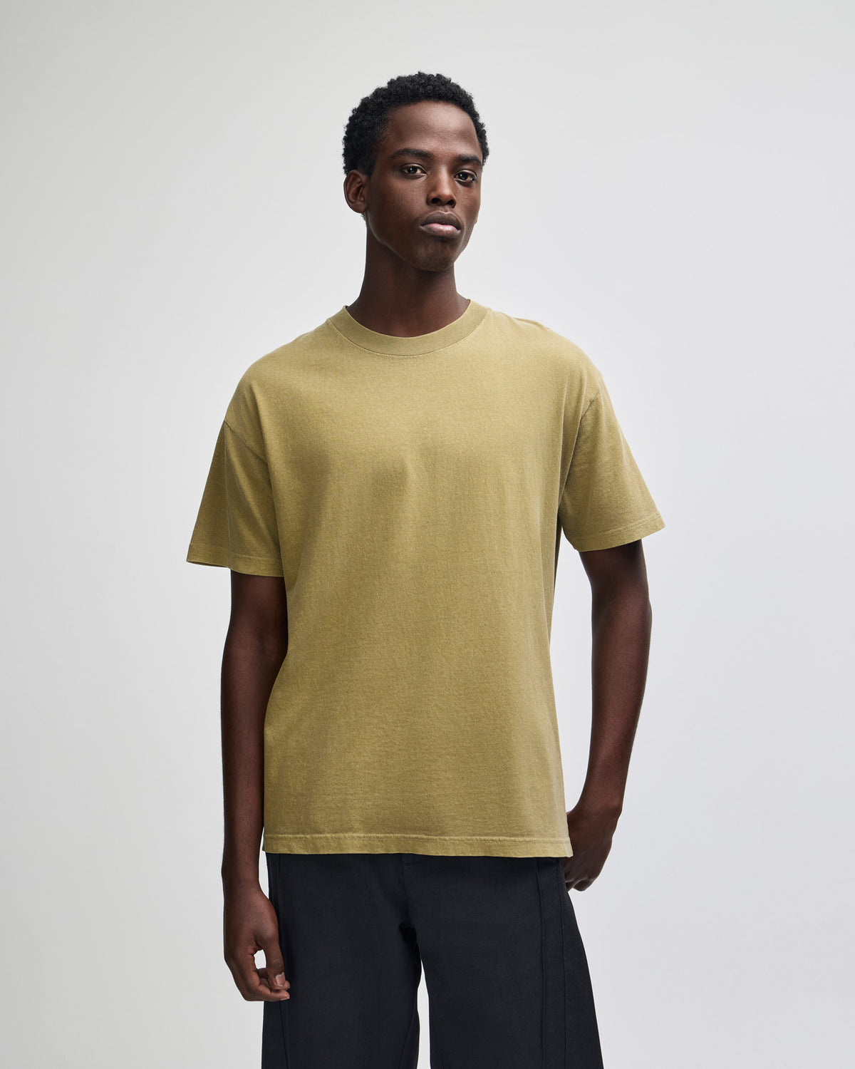 American Apparel Unisex Garment Dyed Heavyweight Cotton T-Shirt - Faded Army
