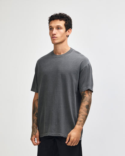 American Apparel Unisex Garment Dyed Heavyweight Cotton T-Shirt - Faded Black