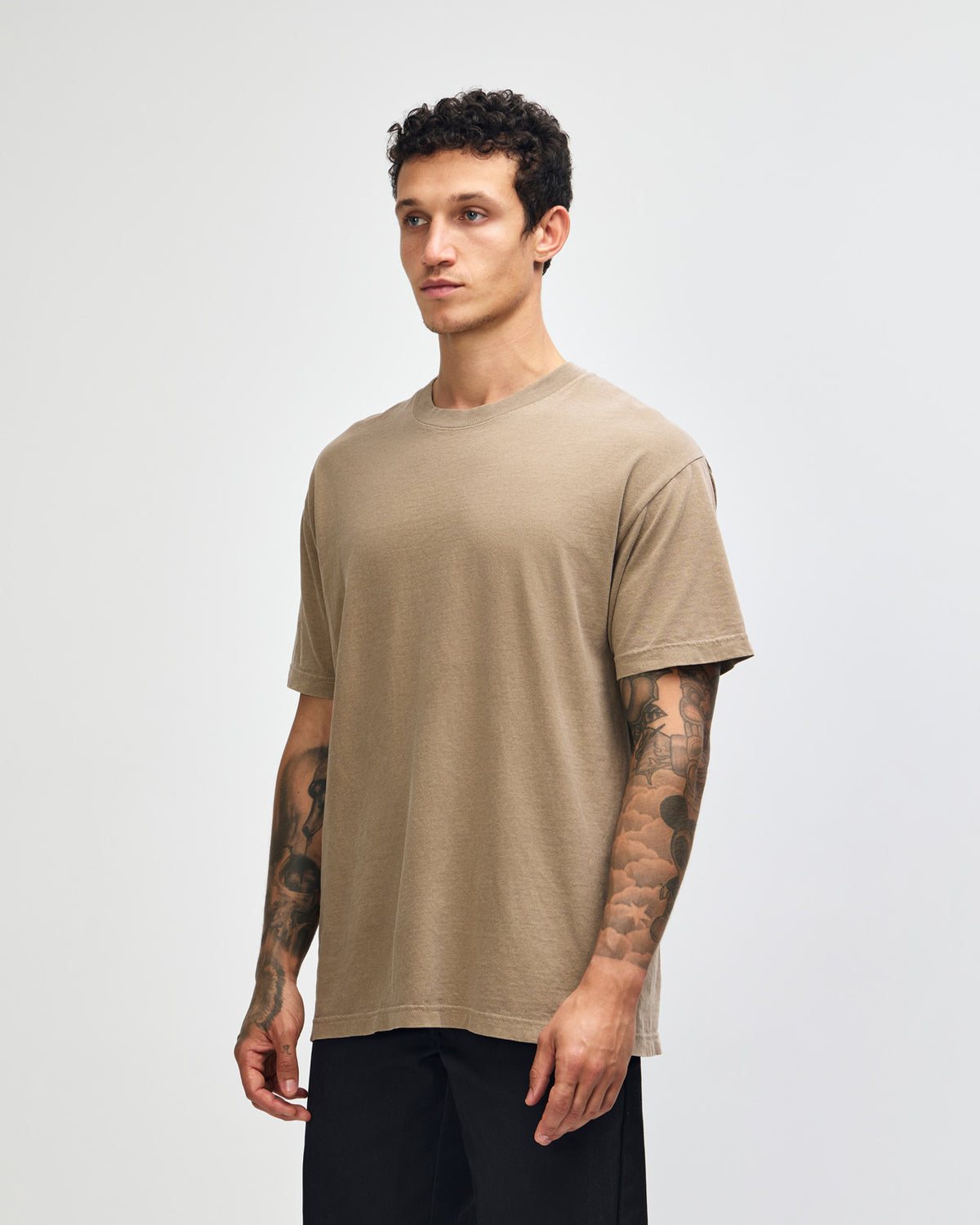 American Apparel Unisex Garment Dyed Heavyweight Cotton T-Shirt - Faded Brown