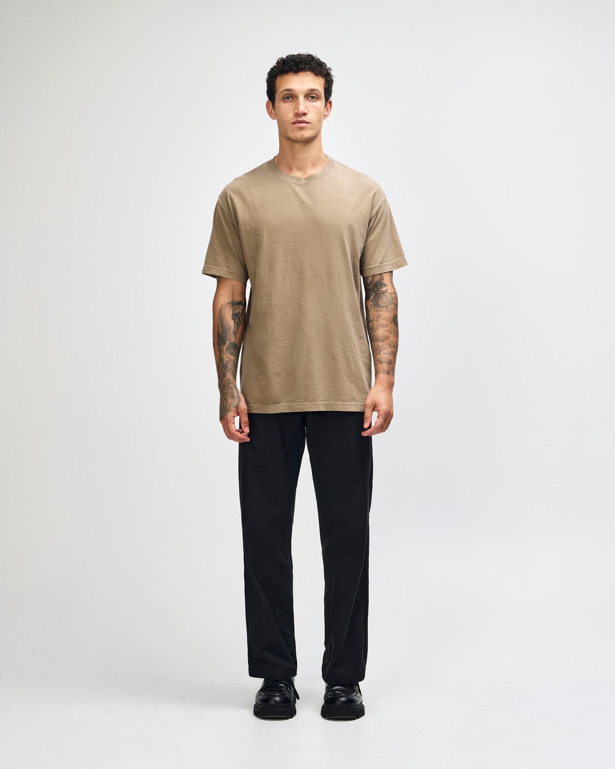 American Apparel Unisex Garment Dyed Heavyweight Cotton T-Shirt - Faded Brown