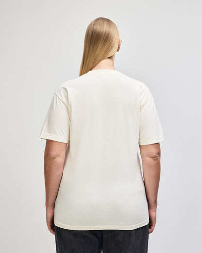 American Apparel Unisex Garment Dyed Heavyweight Cotton T-Shirt - Faded Cream