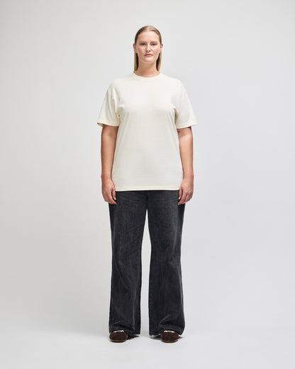 American Apparel Unisex Garment Dyed Heavyweight Cotton T-Shirt - Faded Cream