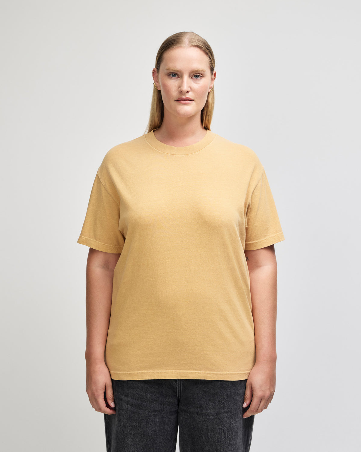 American Apparel Unisex Garment Dyed Heavyweight Cotton T-Shirt - Faded Mustard