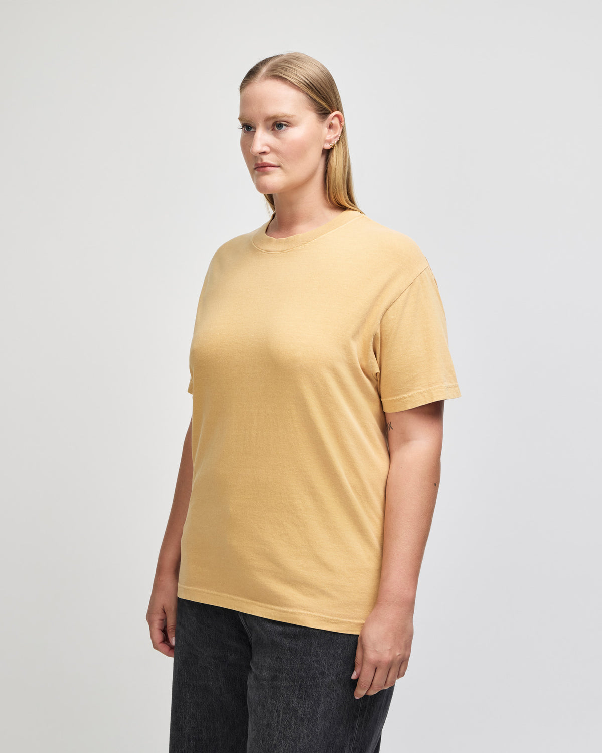 American Apparel Unisex Garment Dyed Heavyweight Cotton T-Shirt - Faded Mustard