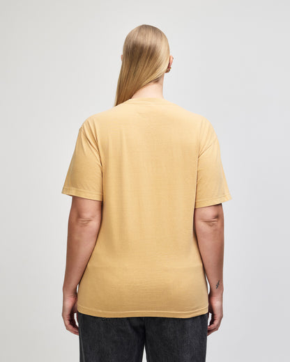 American Apparel Unisex Garment Dyed Heavyweight Cotton T-Shirt - Faded Mustard
