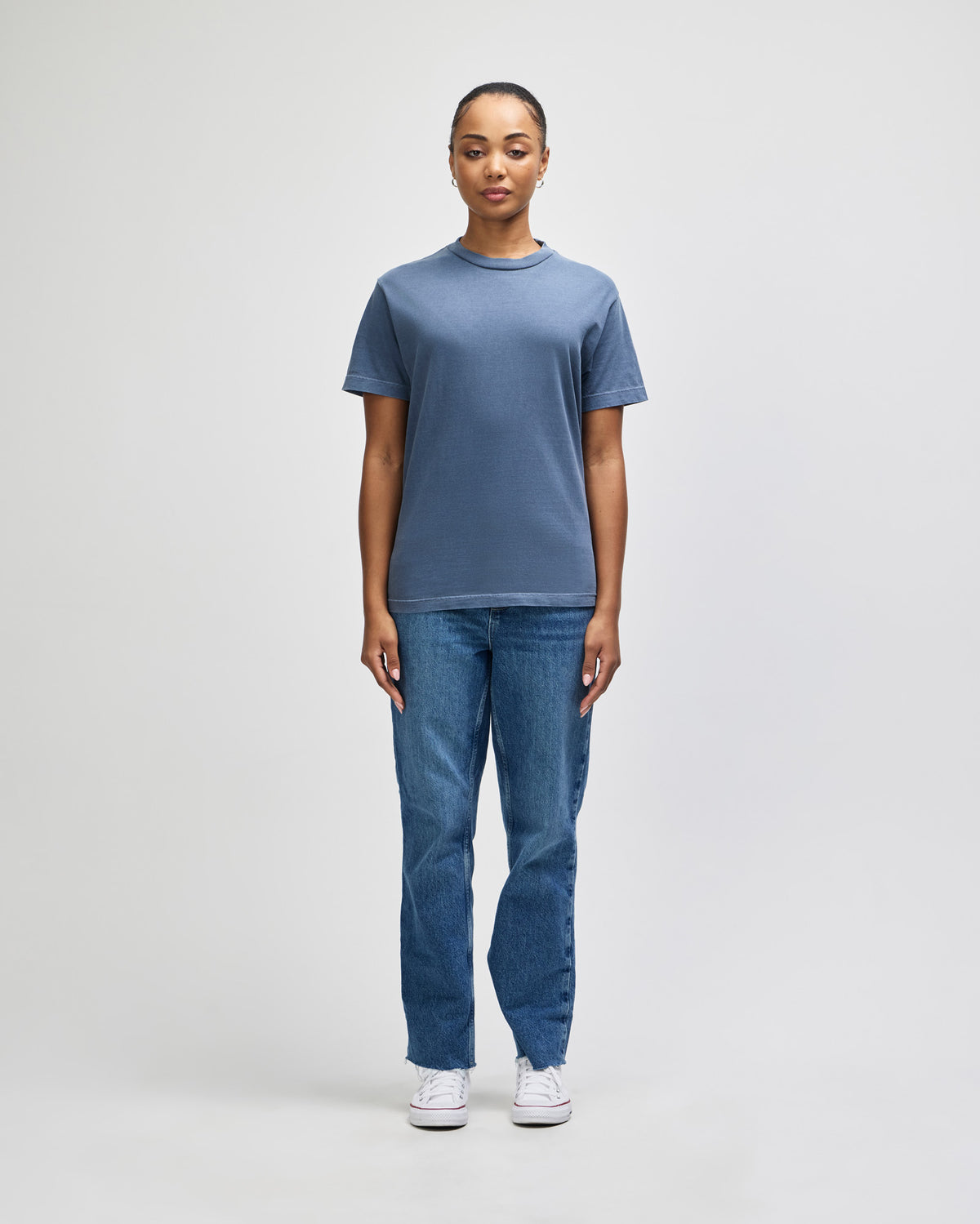 American Apparel Unisex Garment Dyed Heavyweight Cotton T-Shirt - Faded Navy